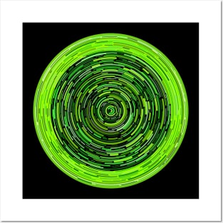 Green Ever Decreasing Circles Posters and Art